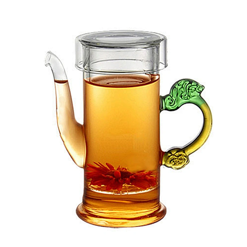 220ml Exquisite Water Kettle with Dragon Handle Customized Logo Glass Water Pot China High Borosilicate Glass Tea Pot