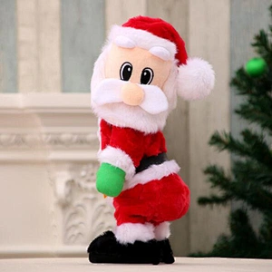Christmas Music Electric Swing Old Man Santa Claus Decoration Ornament Christmas Electric Usher the Elderly