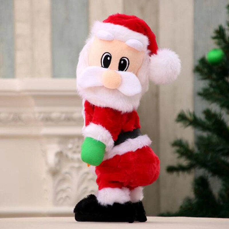 Christmas Music Electric Swing Old Man Santa Claus Decoration Ornament Christmas Electric Usher the Elderly