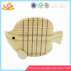 Wholesale high quality cheap price kids diy 3d wooden animal painting toy for art education W03A039