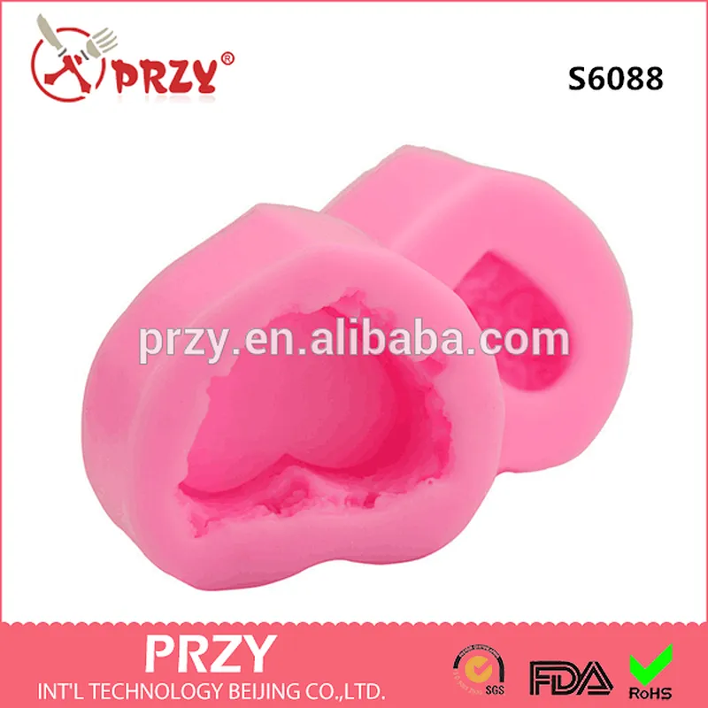 Heart shape jewelry box silicone mold for soap DIY silicone molds