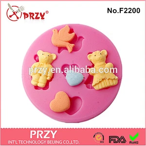 F2200 przy fondant cupcake silicone molds for cake decorating
