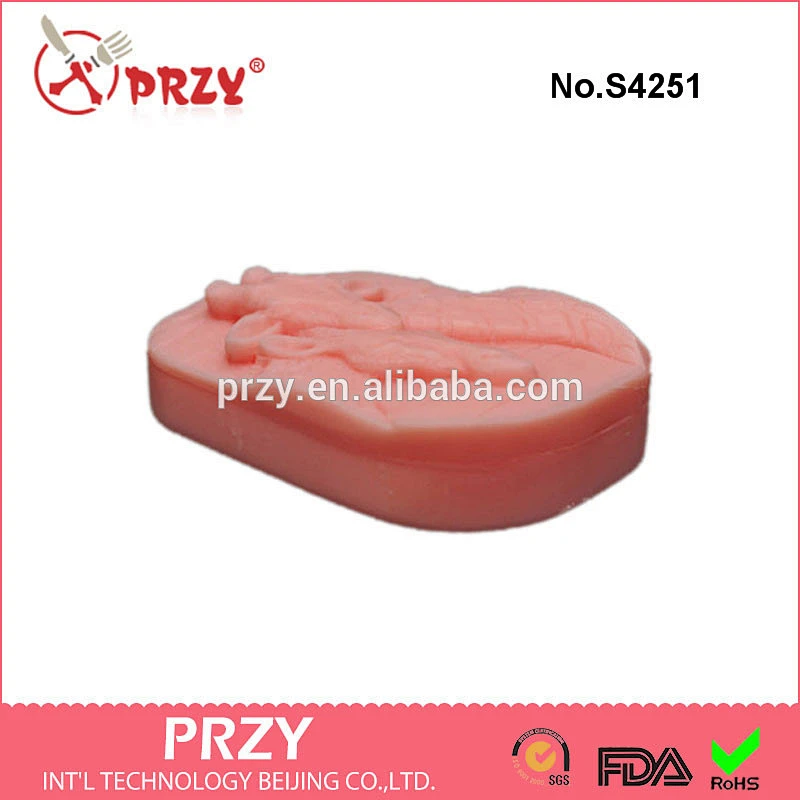 S4251 PRZY GIRAFFE SOAP MOLD Silicone soap making mould, kid soap bar