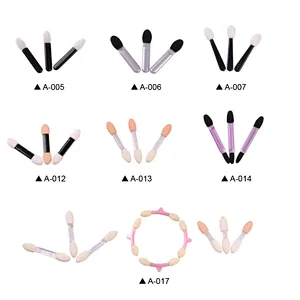 Wholesale cosmetic tools double head portable 4pcs makeup eyeshadow brush applicator set