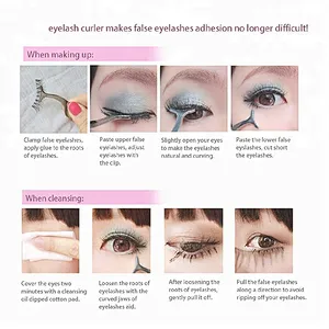 Custom Logo Mini Portable False Eyelashes Extension Tool Private Label Curl Eyelash Curler Set Stainless Steel