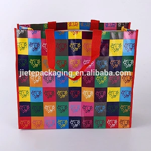 carrying soft loop handle shopping pp non woven bag with laminated printing