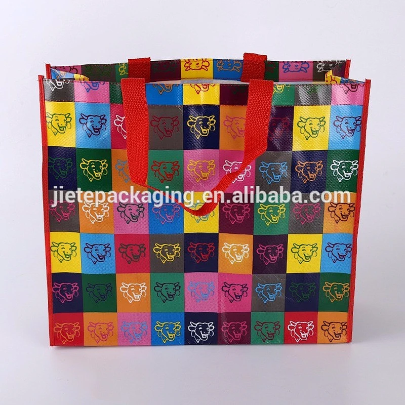 carrying soft loop handle shopping pp non woven bag with laminated printing