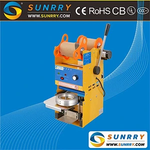 2018 popular semi-automatic sealing lid machine for plastic and aluminum foil cup for CE