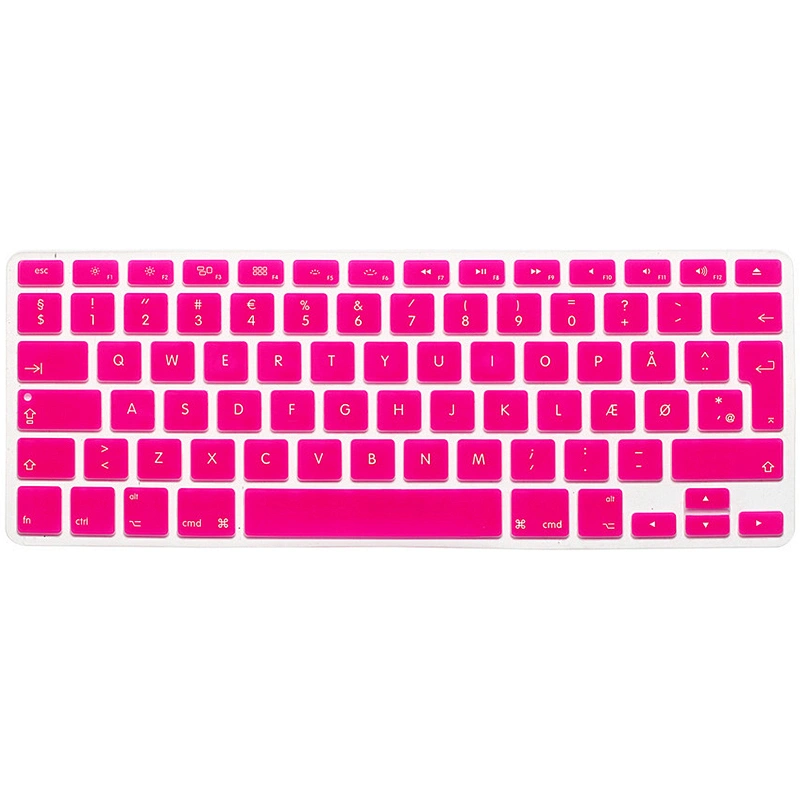 Hot sale Waterproof Custom Silicone Keyboard Skin Danish Keyboard Cover For Macbook Air 13
