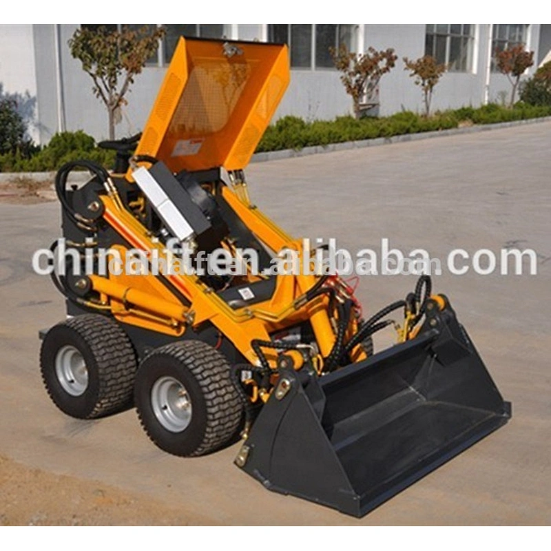 Mini skid steer loader with hydraulic hammer breaker attachment for sale