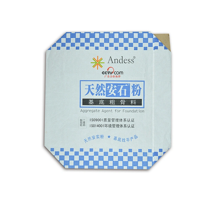 20kg 25kgkraft paper block bottom valve bag for packing putty, mortar, glue, cement packaging bag