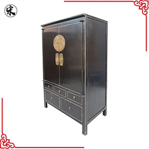 oriental solid wood pine storage bedroom furniture