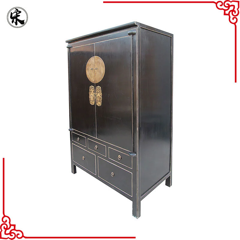 oriental solid wood pine storage bedroom furniture