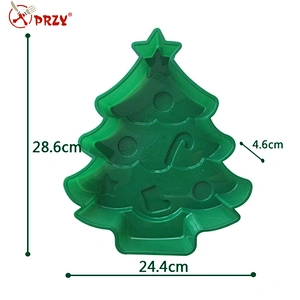 food grade kitchen baking tools christmas tree shape cake silicone mold