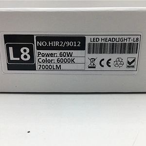 Automobiles motorcycles auto lamp 60w 6000k 7000lm led headlight L8 9012 light manufacturer directly sales
