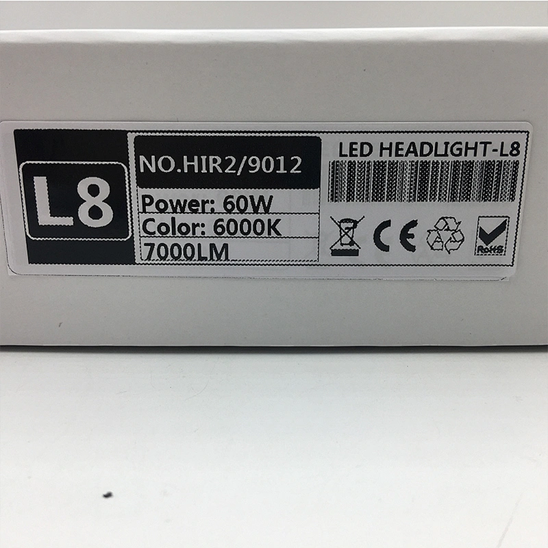 Automobiles motorcycles auto lamp 60w 6000k 7000lm led headlight L8 9012 light manufacturer directly sales