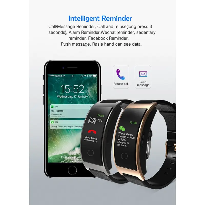 China mobile phone accessories manufacturer support OEM fitness track bracelet with blood pressure support customize your own lo