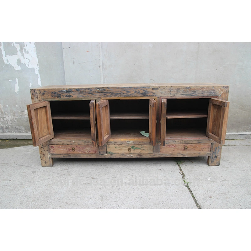 Chinese antique original sideboard 6 door with drawer