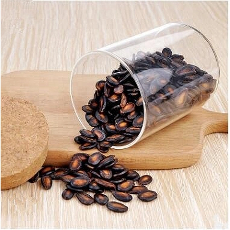 Hand Blown Simple Round Clear High Borosilicate Hermetic Glass Storage Jar With Wooden Lid For Home Kitchen Storage