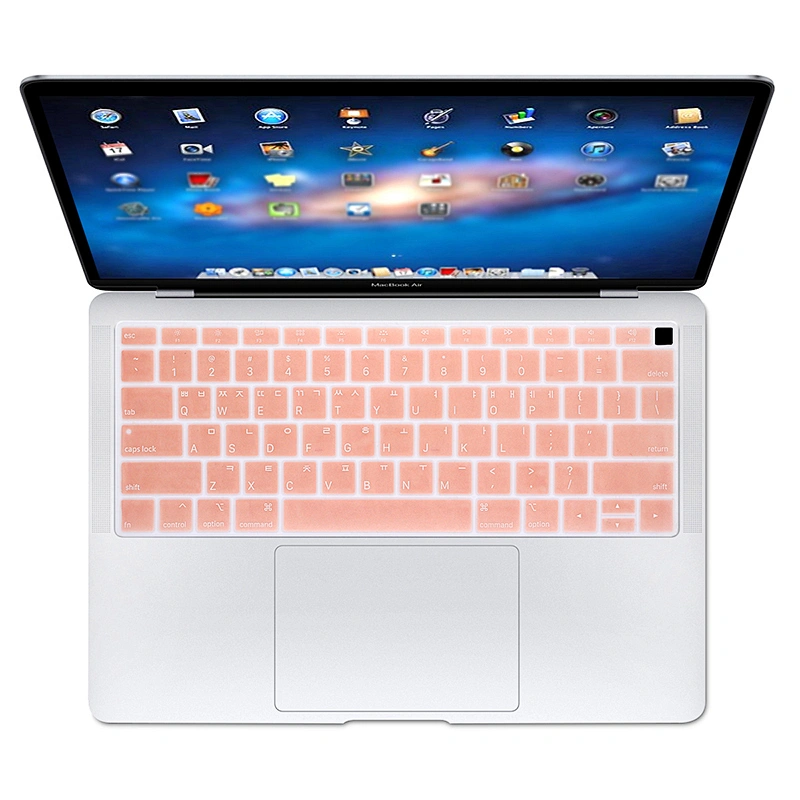 Korean custom silicone keyboard cover for MacBook Newest Air 13 Inch 2018 Release A1932 with Retina Display English Version