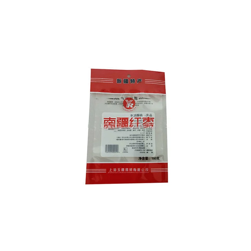 Transparent clear plastic snack bag with hook hole for Zizyphus jujuba,rice ,food,flour