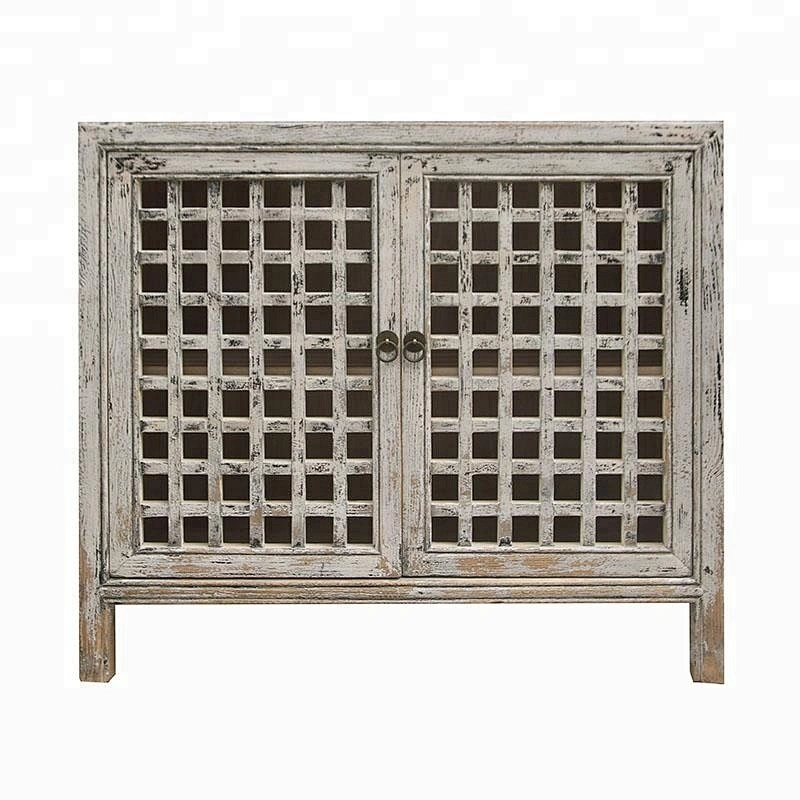 beijing chinese antique reproduction distressed shabby chic storage buffet furniture