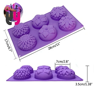 BPA free cakes cookies chocolate soap mold silicone mold flower