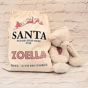 customs laminated christmas santa sack jute gunny sack gift burlap santa sack