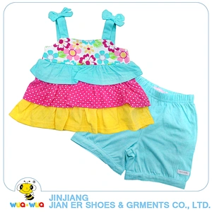 Great quality summer kids boutique children set clothing