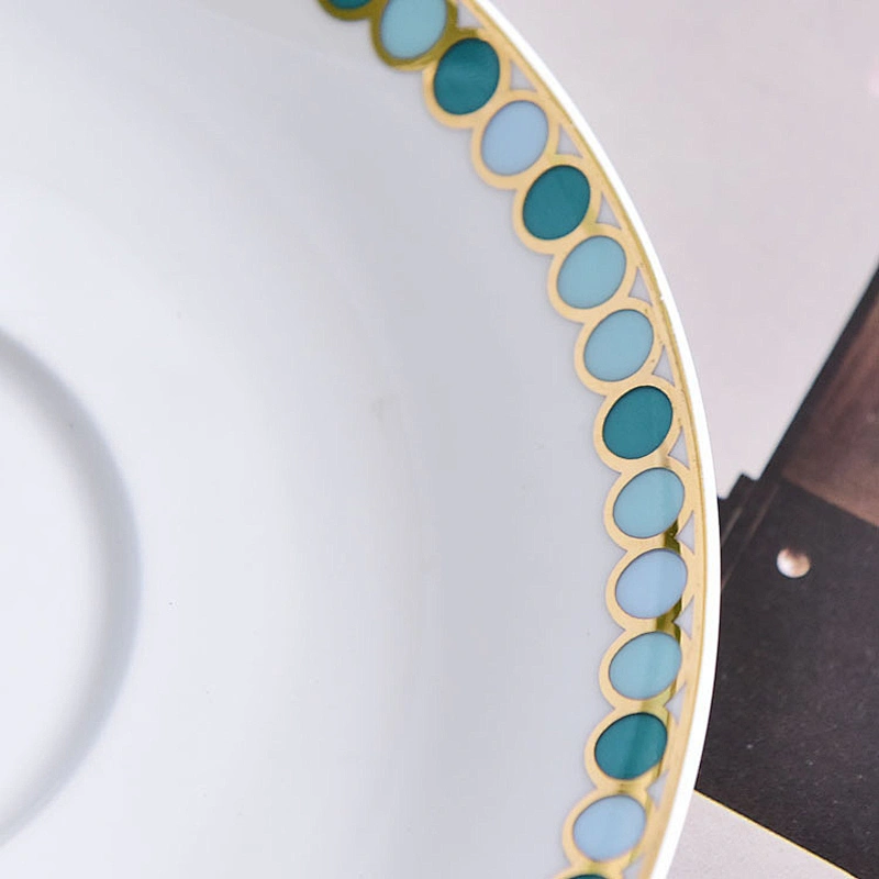 Small moq bone china porcelain coffee cup with saucer series
