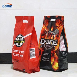 BBQ charcoal bag 5kg 10kg, bopp laminated pp woven charcoal packaging bag