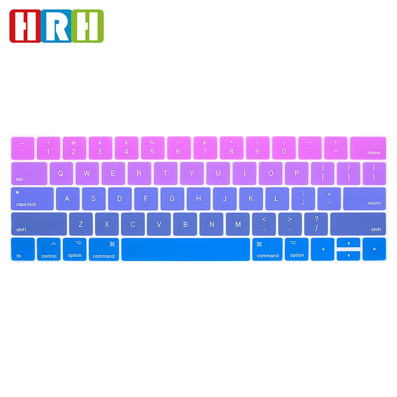 Rainbow Silicone Keyboard Protective Film laptop skin For Macbook Pro 13