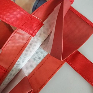 Superior quality wholesale customized red pp non woven shopping bag