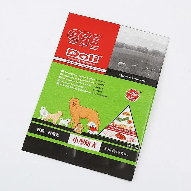 Custom color PE bag for fish food, ointment packaging