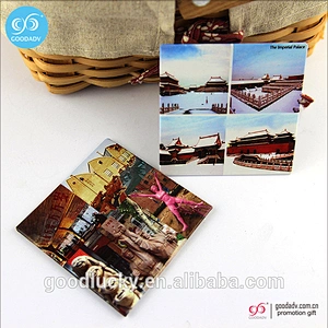 Promotional gift decorative tin fridge magnet sticker