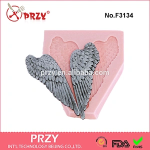 F3134 Large Angel Wing Silicone Mold Made From Food Safe Silicone Fondant Gum Paste Chocolate Craft Mold