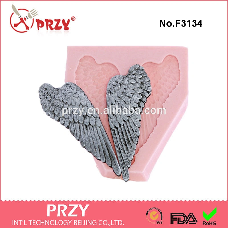 F3134 Large Angel Wing Silicone Mold Made From Food Safe Silicone Fondant Gum Paste Chocolate Craft Mold