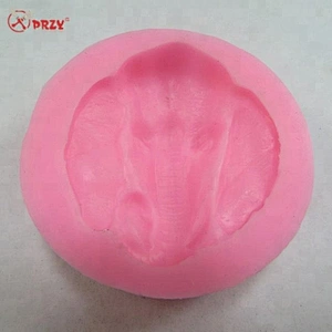 Cute Elephant head decoration mold Fondant Chocolate molds decorative Cake silicone mould
