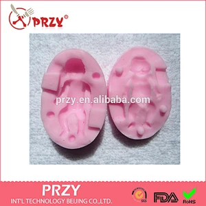 F1873 PRZY VERY TINY 3D Baby Silicone Mold ,Fondant Silicon Mold , Sleeping Baby Mold