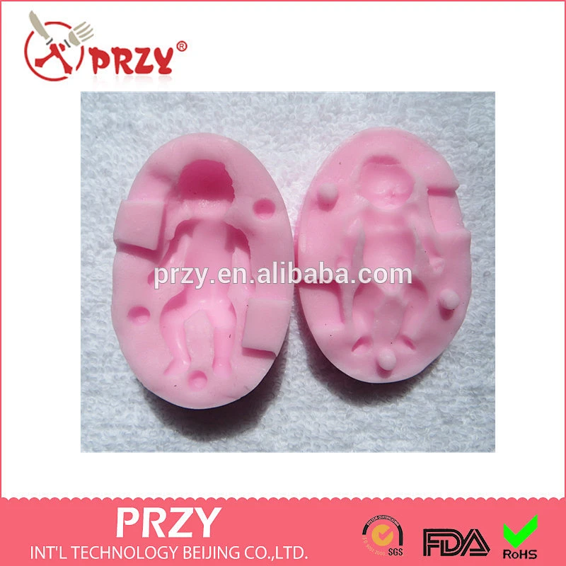 F1873 PRZY VERY TINY 3D Baby Silicone Mold ,Fondant Silicon Mold , Sleeping Baby Mold