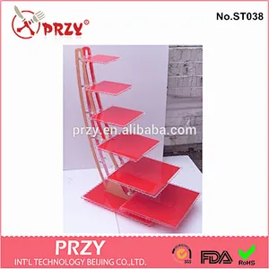 square 6 tier acrylic wedding cake stand