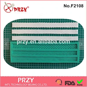 F2108 PRZY lace shape sugarcraft cake onlay silicone mould