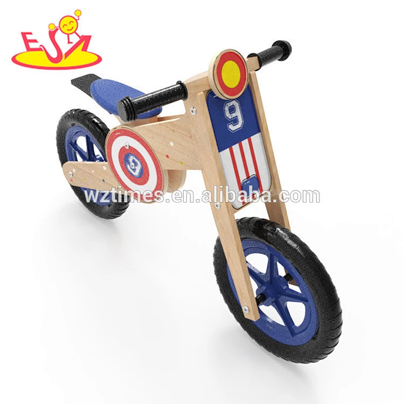 Wholesale new fashion wooden toddler balance bike early learning wooden toddler balance bike W16C181
