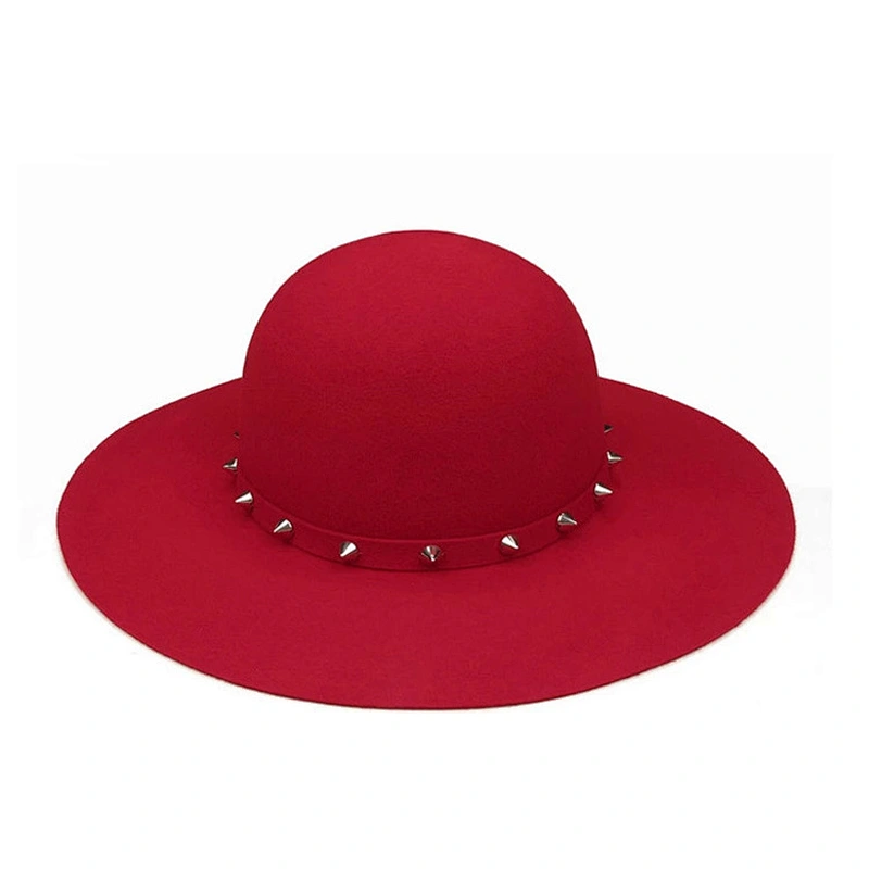 Wholesale Fashion Vintage Women Wide Brim Wool Felt hat Floppy Wool Hat