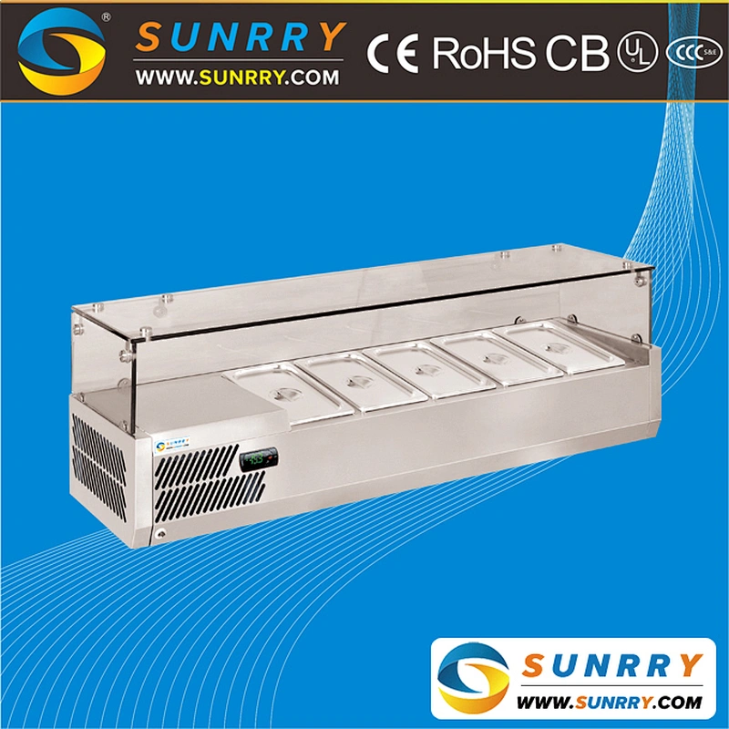 Counter Top Salad Table Table Top Salad Bar Salad Prep Table 4 Pans (SY-RST4GN SUNRRY)
