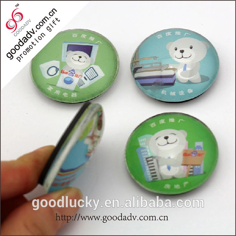 Manufacturers decoration custom transparent glass magnet sticker magnetic