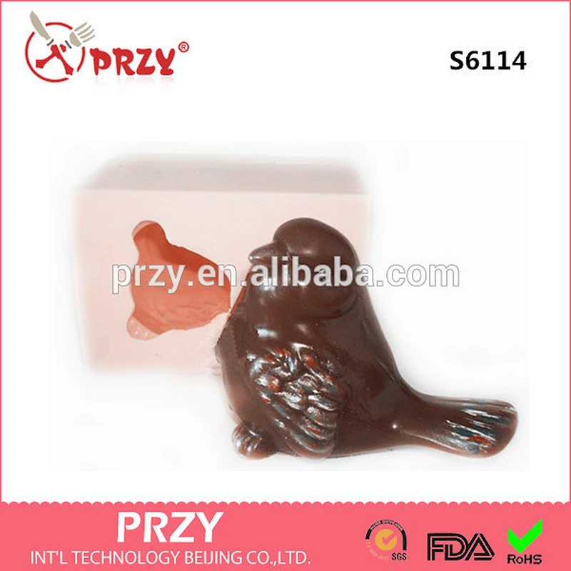 Silicone soap mold Sparrow decorative mold