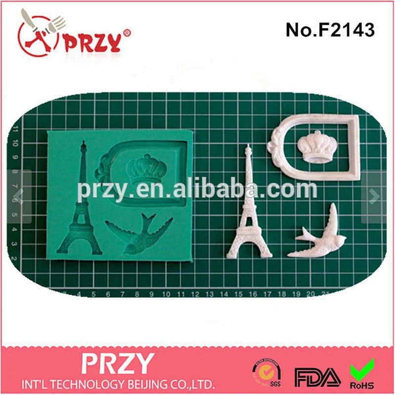 F2143 PRZY Eiffel Tower silicone mold cake decorating tools
