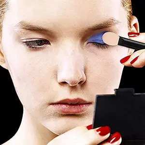 Promotional makeup applicator Double-end Eye Shadow Eyeliner Brush Sponge with glitter handle