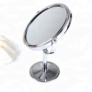 2018 Professional Cosmetic Mirror Double Sided 3X Magnifying Oval Free Standing Small Makeup Mirror